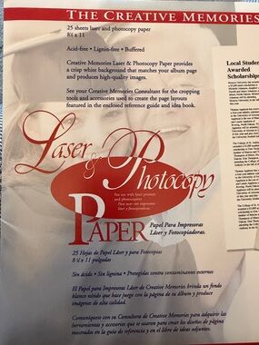 Creative Memories Laser and Photocopy Paper